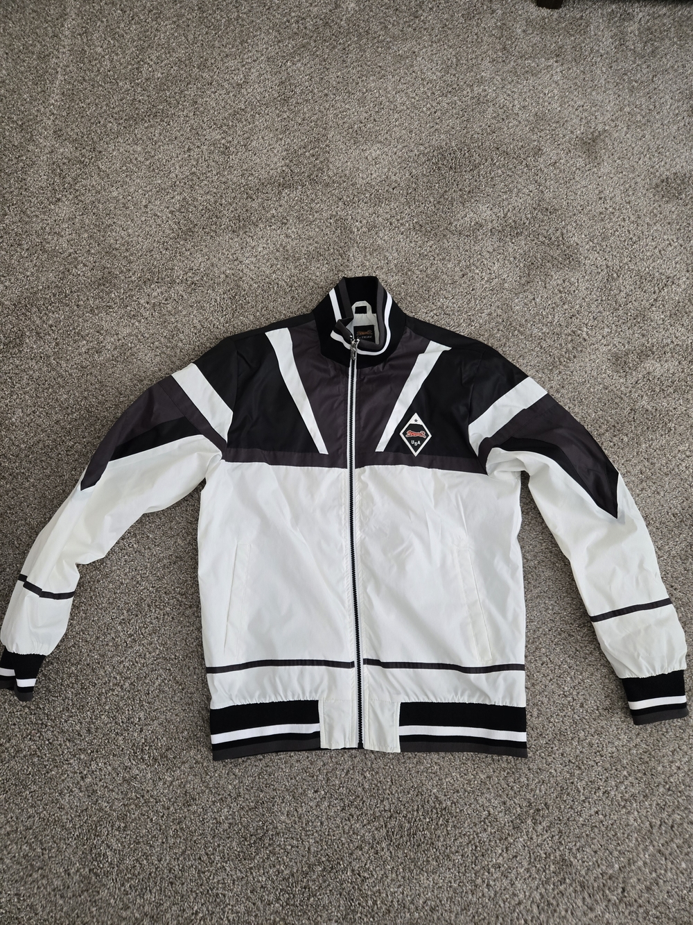 Le Tigre White and Black Windbreaker Jacket